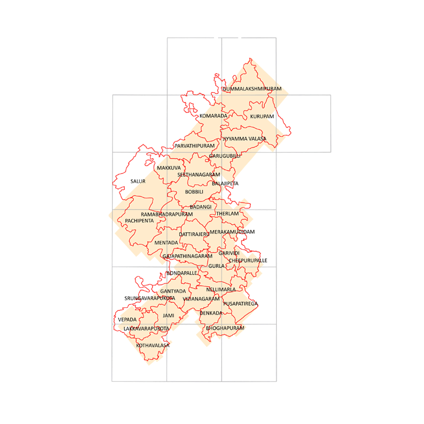 Storm surge inundation map for cyclone with wind speed 
